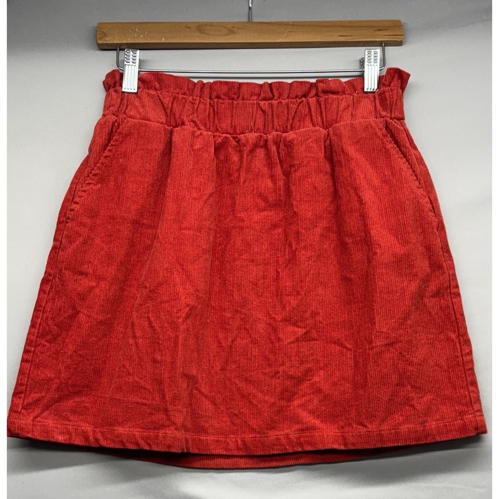 Copper Key Red Corduroy Pocket Mini Skirt Women's Size M Coquette Grunge 90's